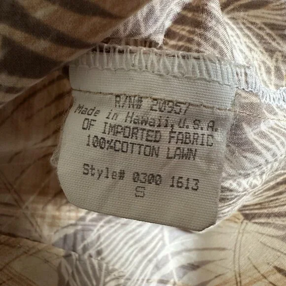 Tori Richard Hawaiian Shirt Men Size S Short Sleeve Single Pocket 100% Cotton US - Picture 6 of 10